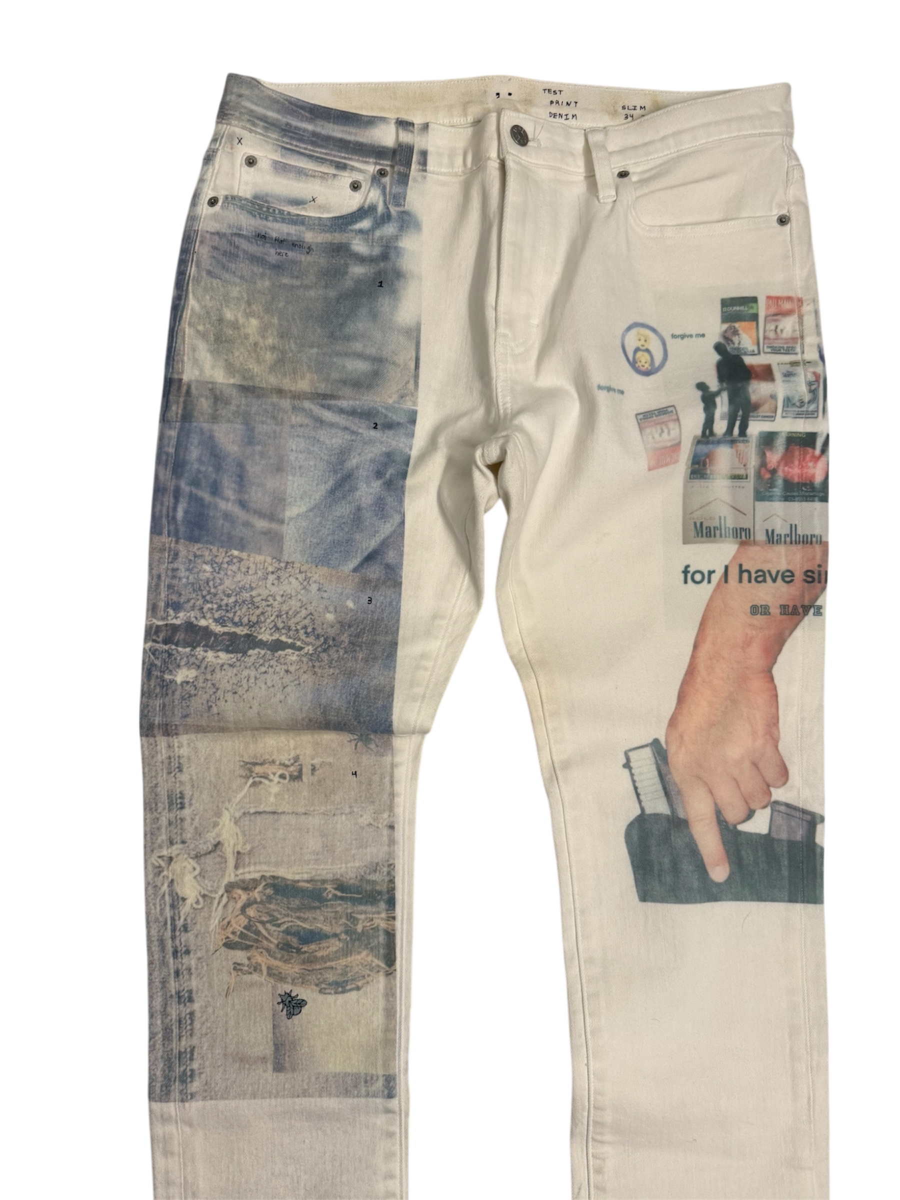test print denim