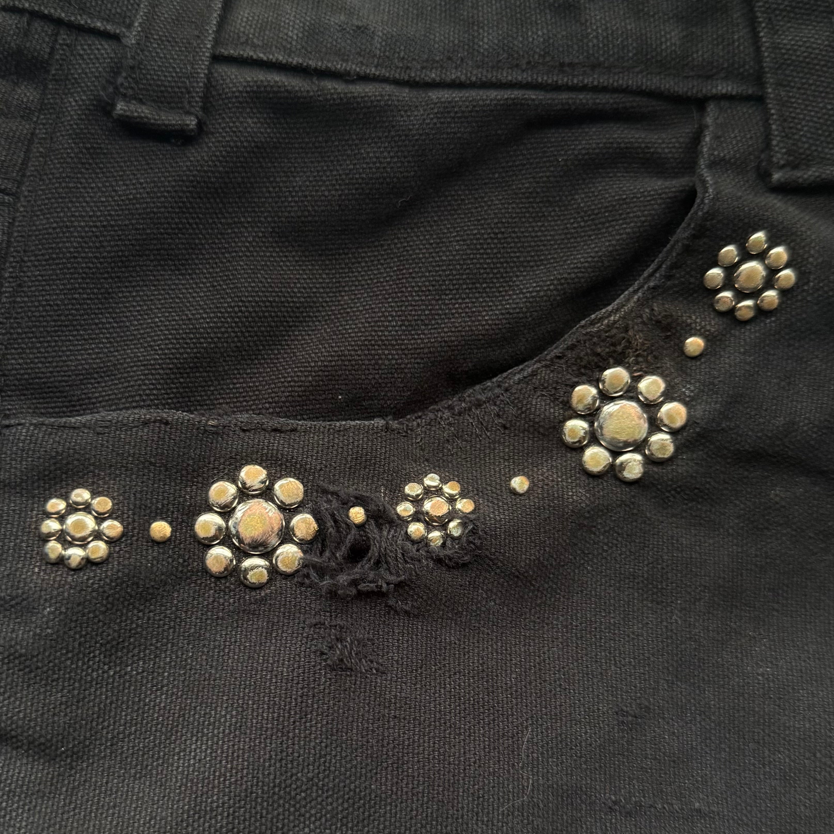 studded straight legs