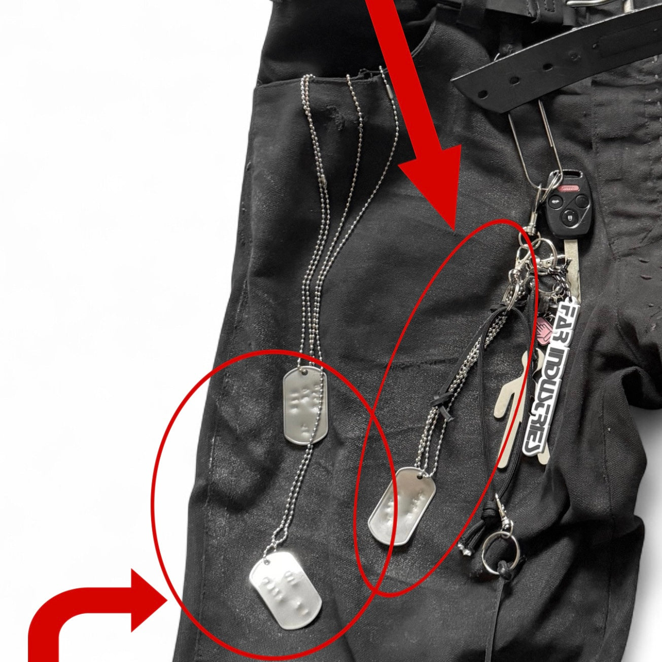 nyfw popup exclusive dogtag/keychain