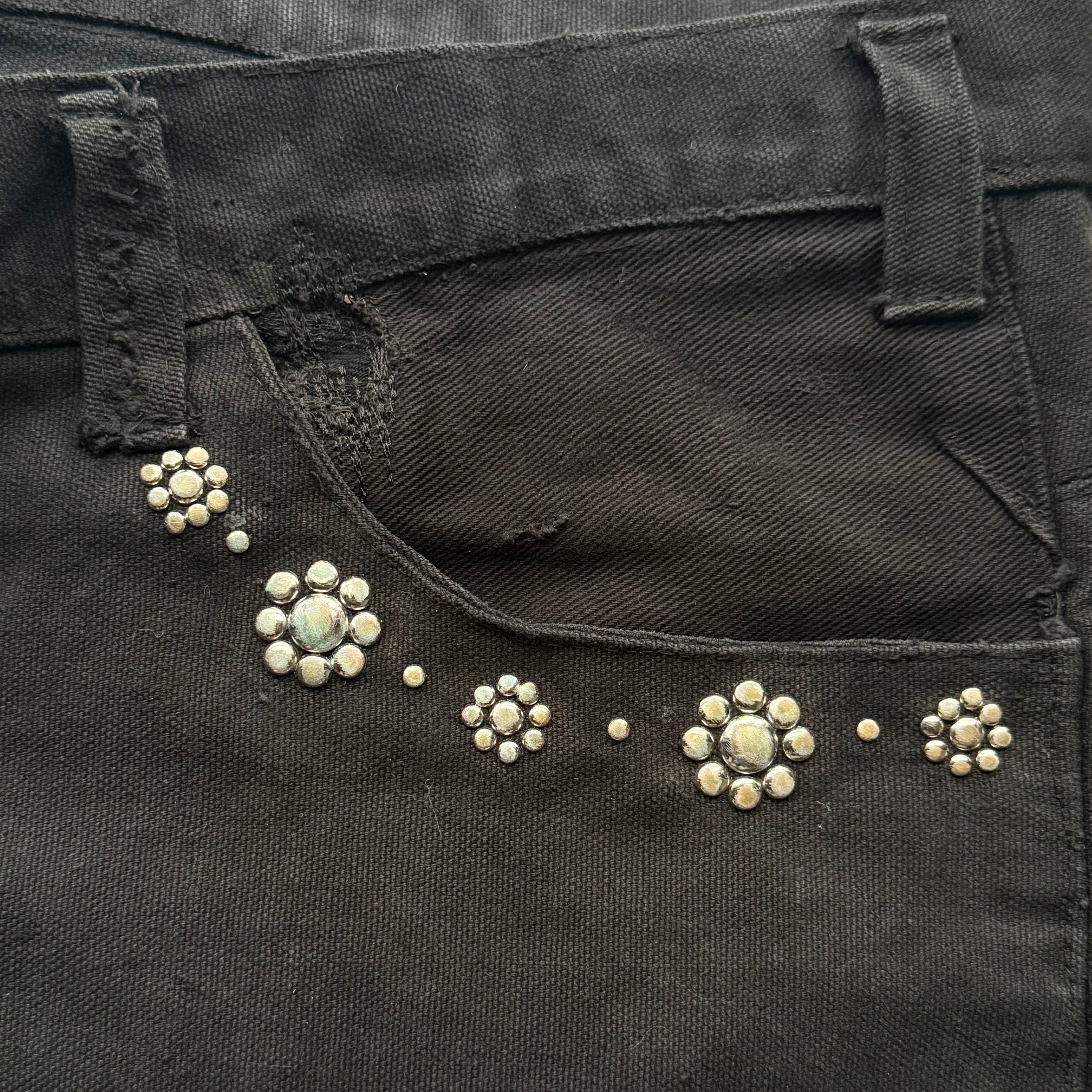 studded straight legs