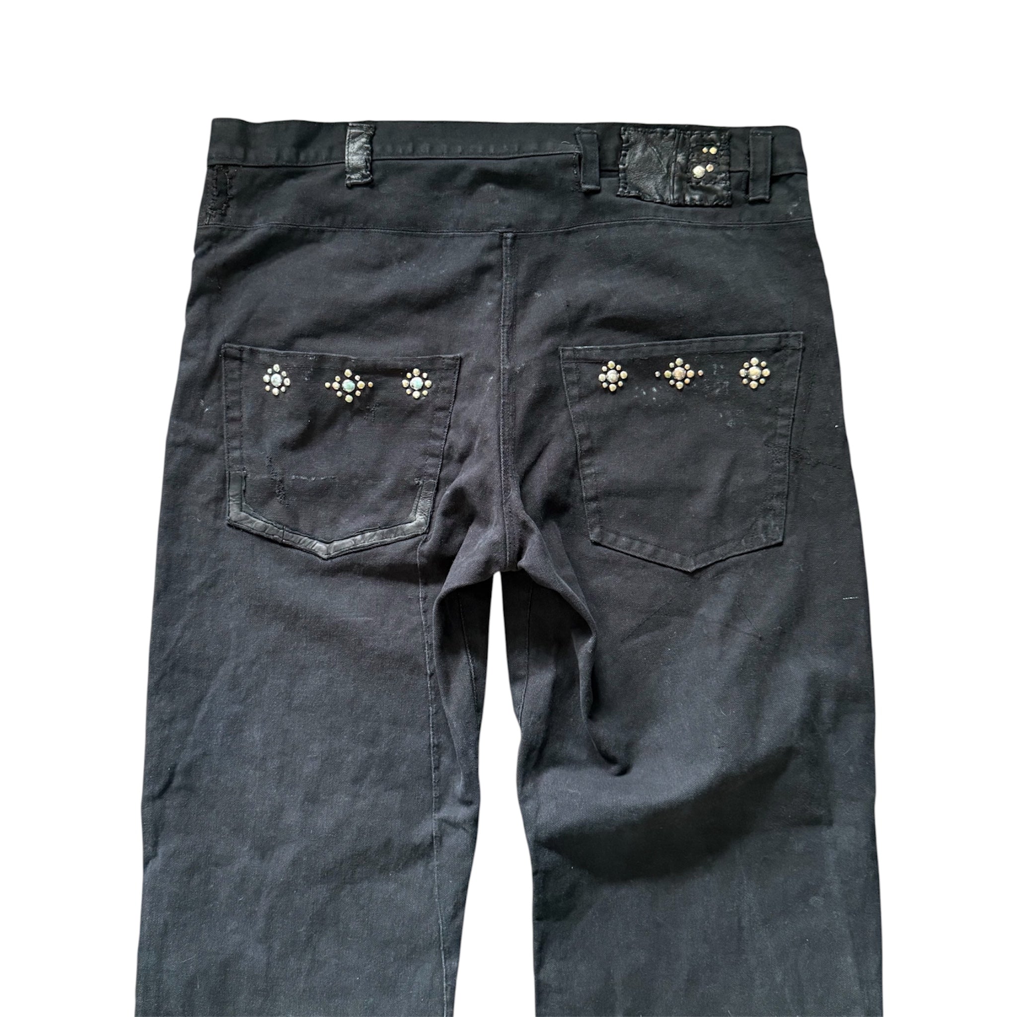 studded straight legs